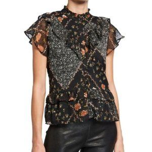 Walter Baker Irene ruffled floral print top